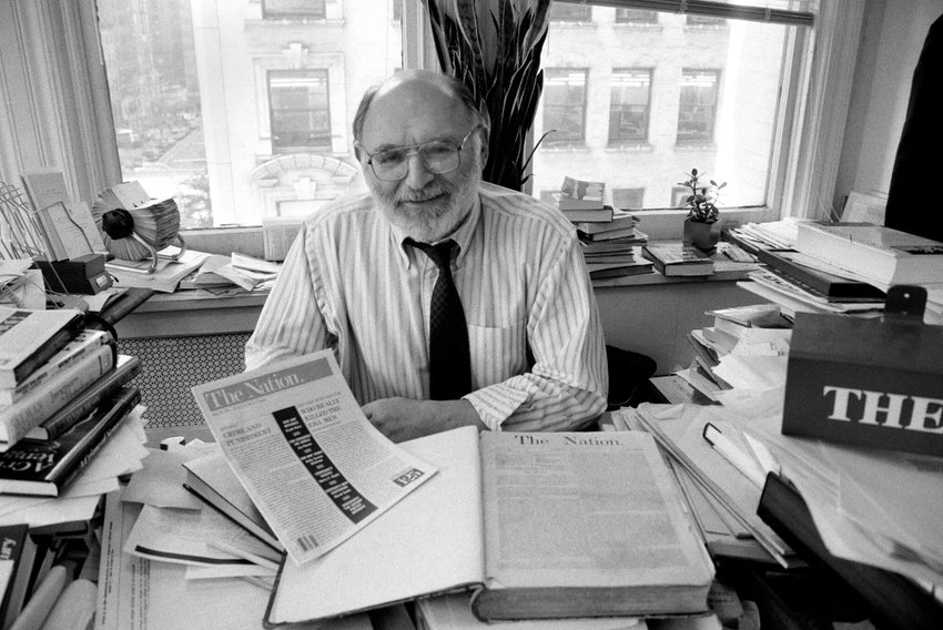 Victor S. Navasky in 1991, when he was editor of The Nation, America&rsquo;s oldest weekly magazine. He encouraged idiosyncratic writers and introduced a droll sensibility to the magazine. (William E. Sauro/The New York Times)